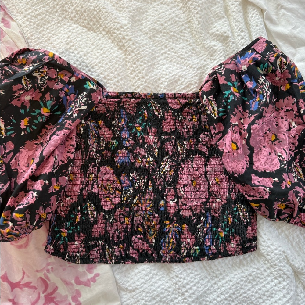 Floral Puff Sleeve Blouse